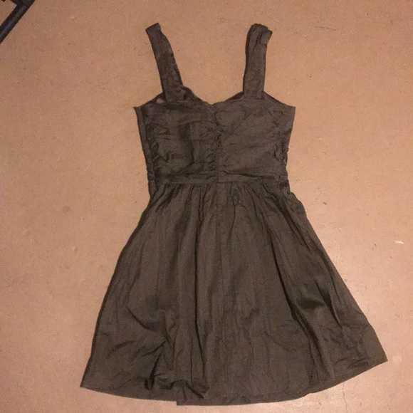 Express gray fit and flare sweetheart skater dress - Picture 2 of 4